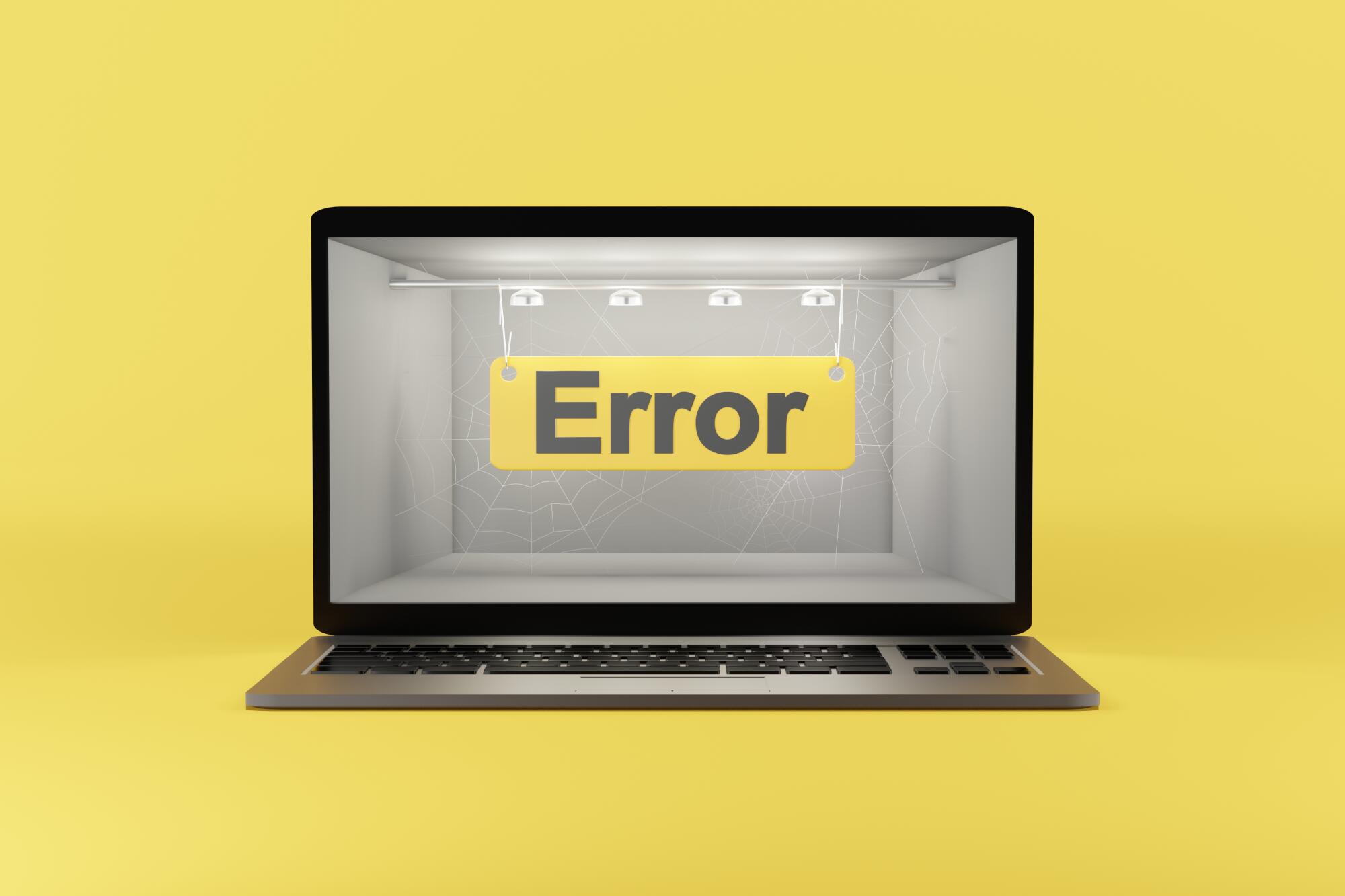 6710dd65a23640b47588ce21 Error text on the computer s