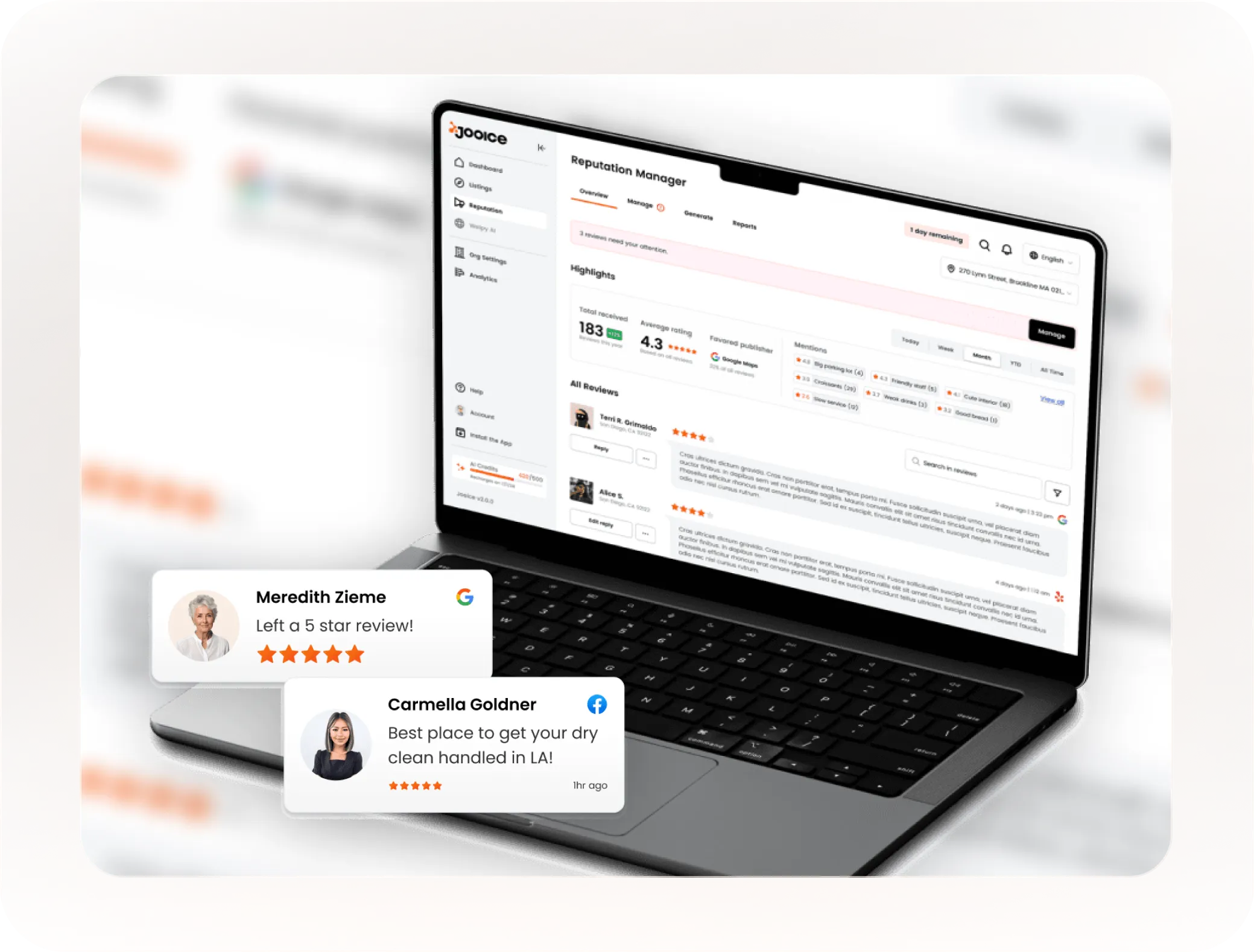Jooice Reputation Manager Software